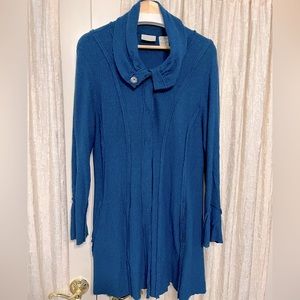 Soft Surroundings M Dark Teal Boiled Wool Jacket